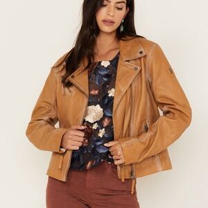Mauritius Women’s Christy Scatter Star Leather Jacket